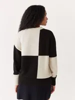 The Comfort Patchwork Sweater Black