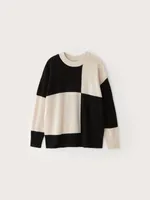 The Comfort Patchwork Sweater Black