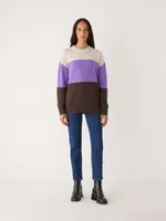 The Comfort Colour Block Sweater Ultraviolet