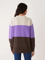 The Comfort Colour Block Sweater Ultraviolet
