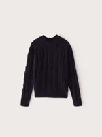 The Cable Knit Sweater Dark Blue