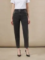 The Linda Balloon Fit High Rise Jean Washed Black