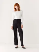 The Jane Straight Fit High Rise Pant Black