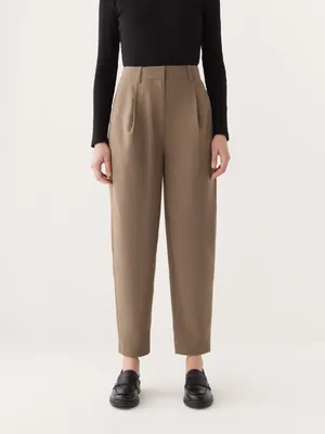 The Amelia Balloon Fit Pant Muted Brown