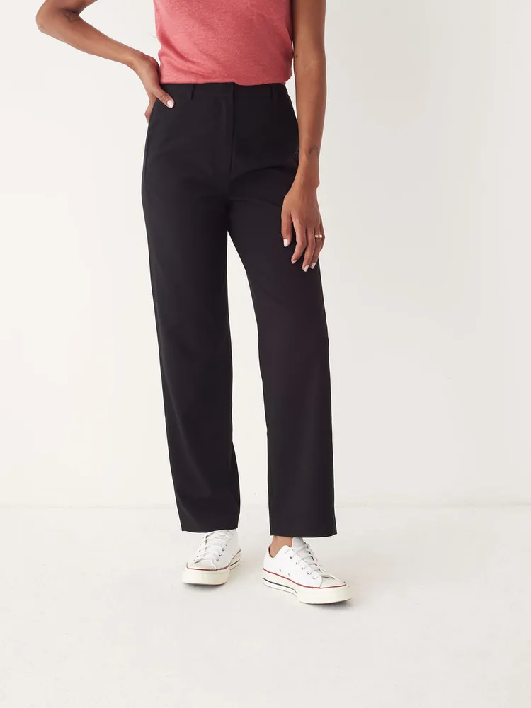 Frank And Oak The Jane Straight Fit Flex Pant Black