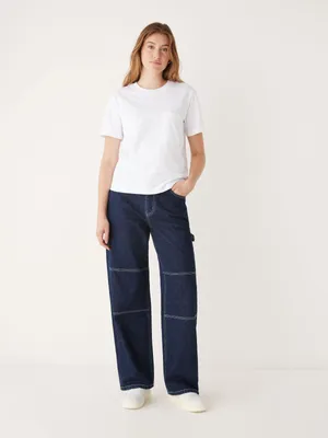 The Courtney Loose Fit Mid Rise Cargo Jean Navy
