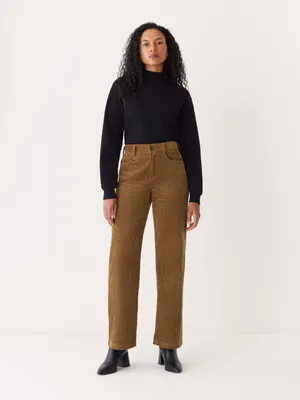 The Annie Straight Corduroy Pant Amber Brown