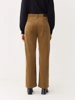 The Annie Straight Corduroy Pant Amber Brown