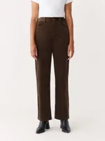 The Annie Straight Corduroy Pant Dark Brown