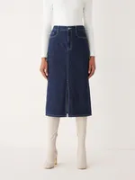 The Denim Midi Skirt Navy