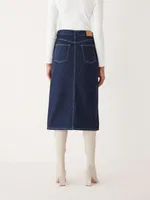 The Denim Midi Skirt Navy
