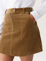 The Corduroy Mini Skirt Amber Brown