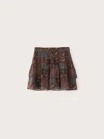 The Chiffon Mini Skirt Elderberry