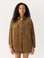 The Corduroy Bomber Jacket Amber Brown