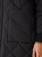 The Skyline Maxi Hooded Jacket Black