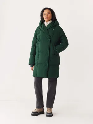The Hygge Puffer Coat Forest Green