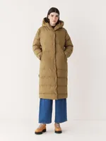 The Highland Long Puffer Coat Amber Brown