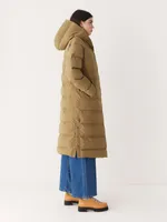 The Highland Long Puffer Coat Amber Brown