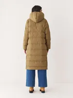 The Highland Long Puffer Coat Amber Brown