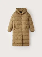 The Highland Long Puffer Coat Amber Brown