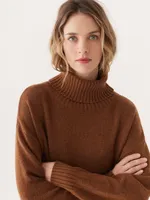 The Turtleneck Sweater Dress Caramel