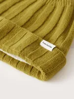 The Donegal Wool Beanie in Golden Lime
