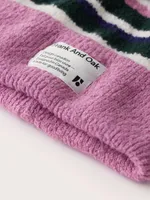 The Colour Block Seawool® Beanie in Pink