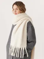 The Fuzzy Scarf in White