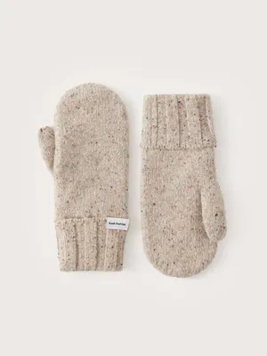 The Donegal Wool Mittens Beige