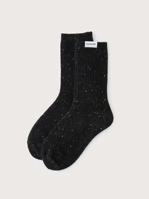 The Chunky Donegal Winter Socks in Black