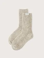 The Chunky Donegal Winter Socks in Beige