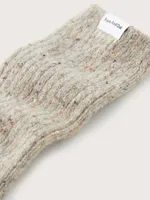The Chunky Donegal Winter Socks in Beige
