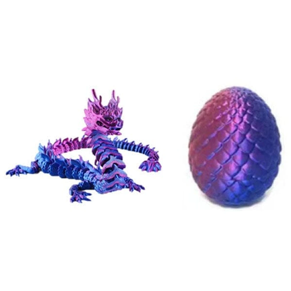 3D Printed Dragon Scale Egg Fidget Toy with Included (Multiple Colors)