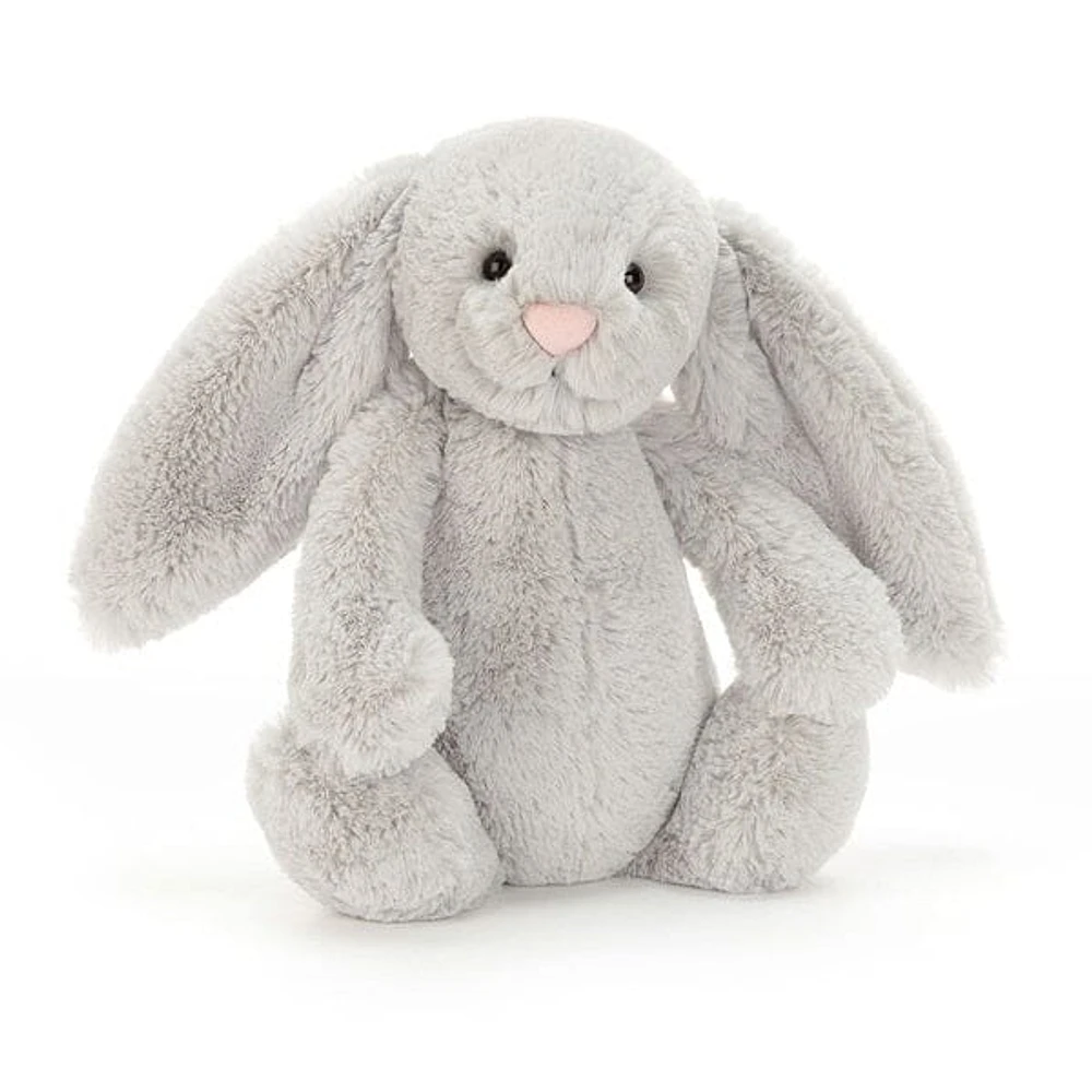 Jellycat: Bashful Silver Bunny Stuffed Animal - Medium