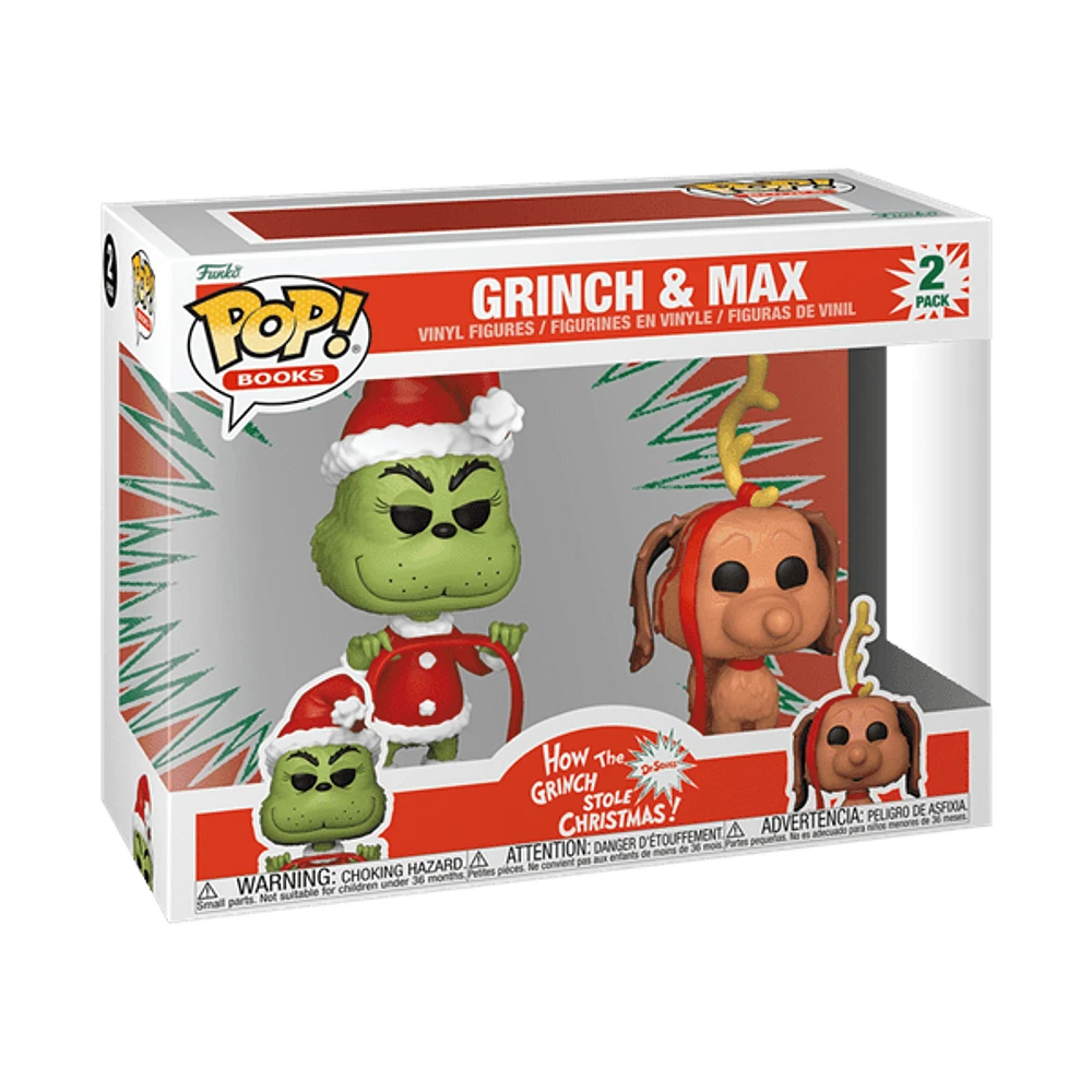 Funko Pop! Books: How The Grinch Stole Christmas - Grinch and Max (2-Pack)