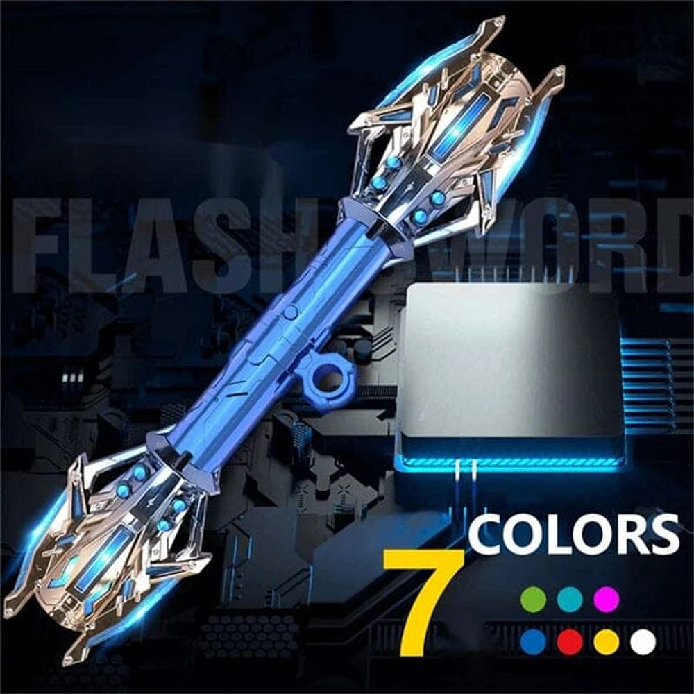 GlowSaberX: Double-head Rotatable LED Spinning Light Sword