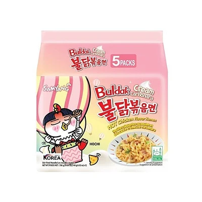 Samyang Buldak Creamy Carbonara Hot Chicken Ramen (5pk)