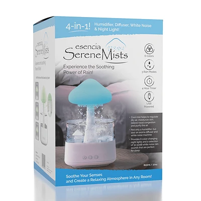 Esencia SereneMists: (800mL) 4-in-1 Rain Cloud Humidifier