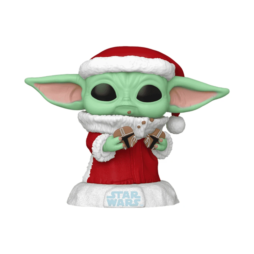 Funko Pop! Star Wars: Mandolorian - Grogu with Christmas Cookie Figure