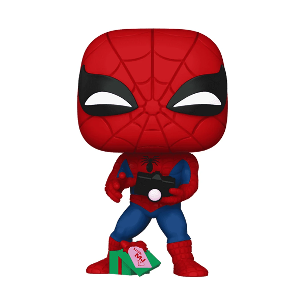 Funko Pop! Marvel: Holiday - Spider-Man with Open Gift Figure