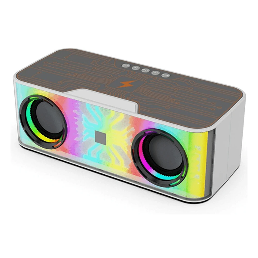 SoundLogic XT: Bluetooth Speaker with LED Lights and Wireless Charger