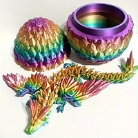 3D Printed Dragon Scale Egg Fidget Toy with Included (Multiple Colors)