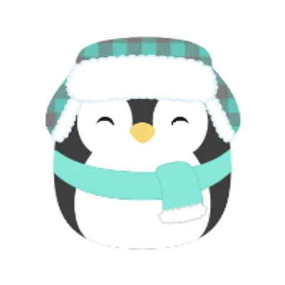 Squishmallows Plush Toys 7.5" Holiday Squad 2024 Luna The Penguin in Hat & Scarf