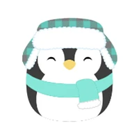 Squishmallows Plush Toys 7.5" Holiday Squad 2024 Luna The Penguin in Hat & Scarf