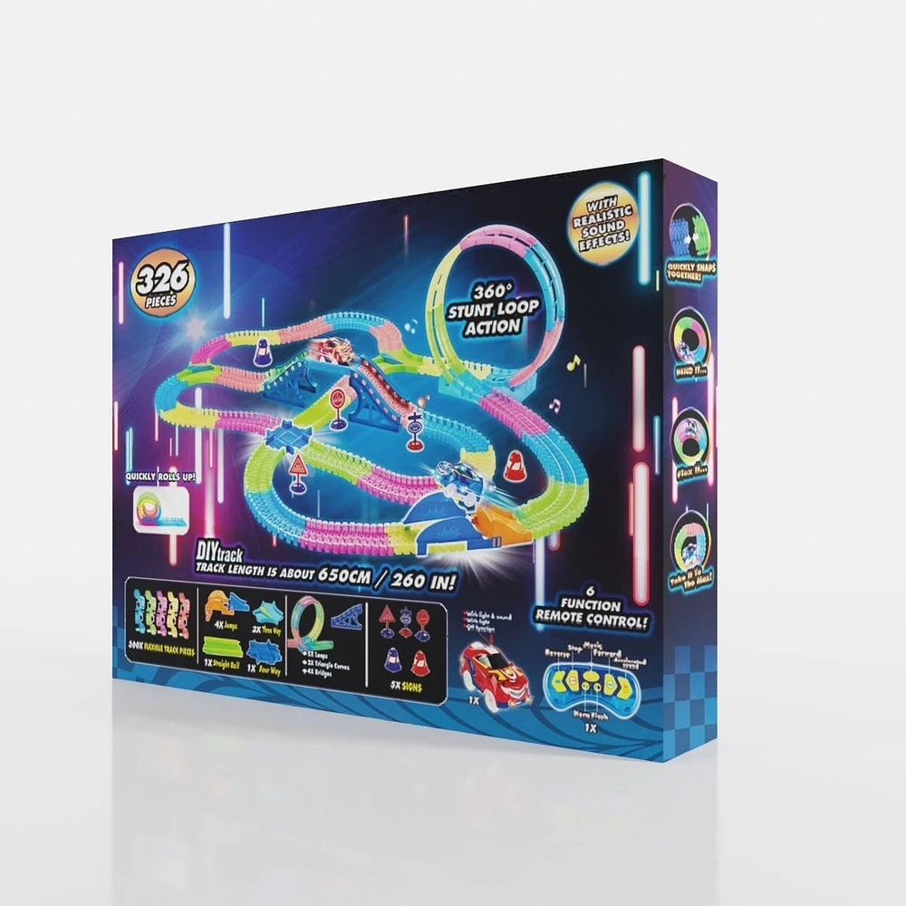 Glow Trax SuperCharged Mega Set | 326 pieces