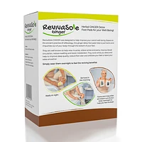 RevivaSole Ginger Detox Foot Pads (20pc) Natural Detox Feet Patches