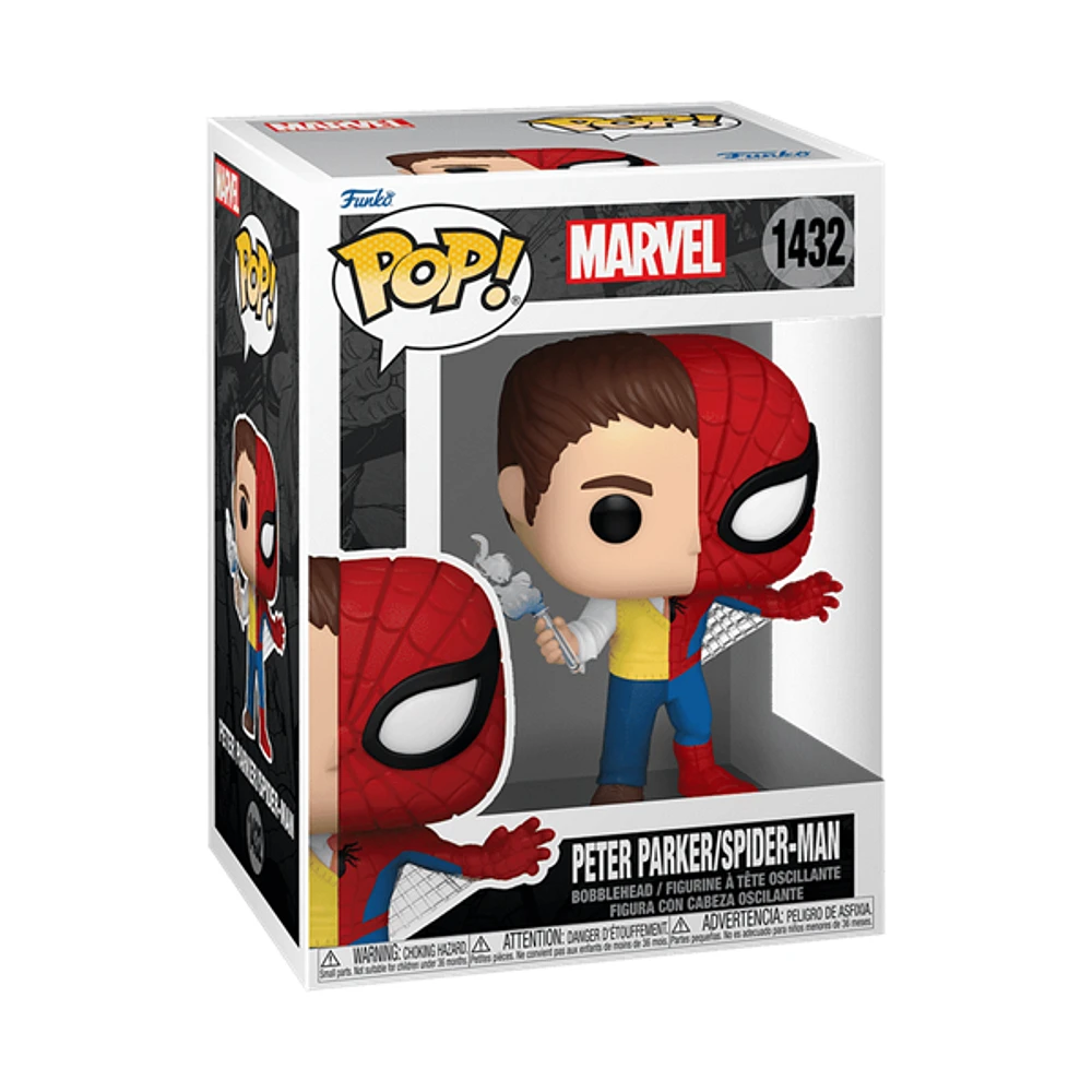 Funko Pop! Marvel: Split - Peter Parker/ Spider-Man Figure