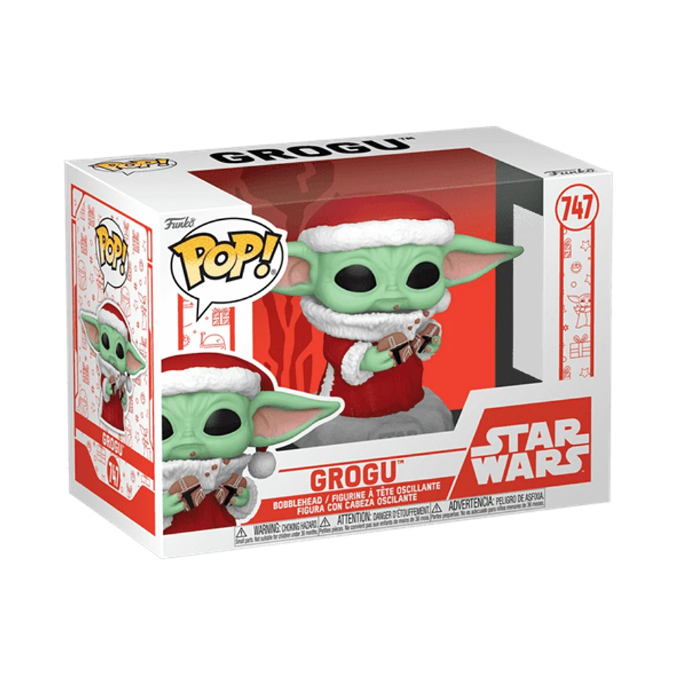 Funko Pop! Star Wars: Mandalorian - Grogu with Christmas Cookie Figure