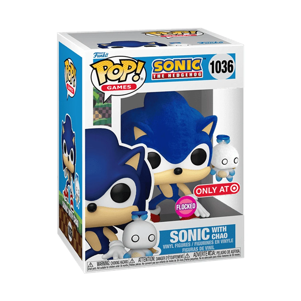 Funko Pop! Games: Sonic - Sonic with Hero Chao Flocked Figure