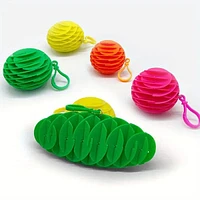 Flex Worm Glow-In-The-Dark Green 2.5" Fidget Toy Keyring (1pc)